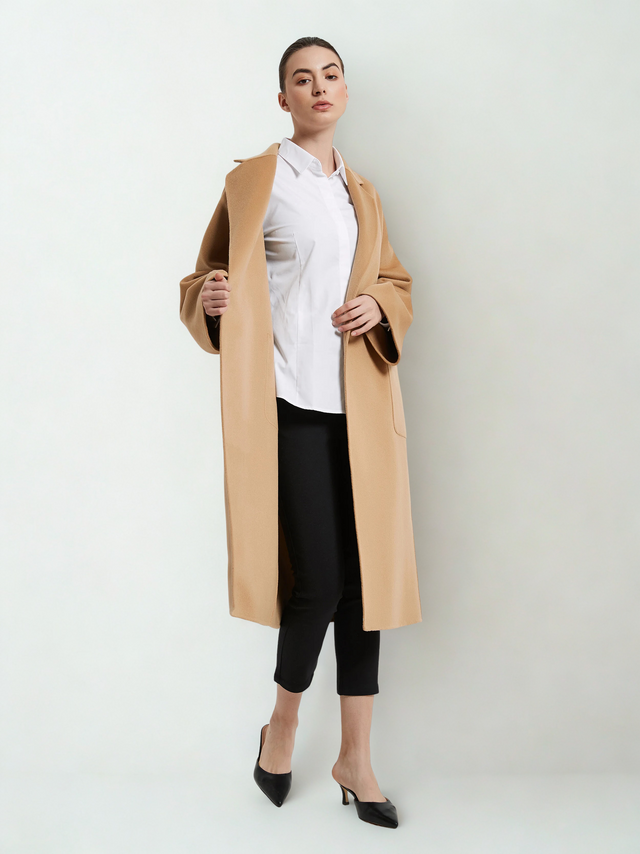 Blair Organic Cashmere Coat Camel